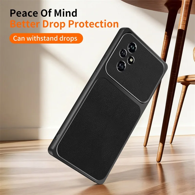 Minimalist Lychee Peel Textured Phone Cases for Honor200 200Pro Shock-Resistant Lambskin with Soft-Edge Silicone ArmorNon-Slip