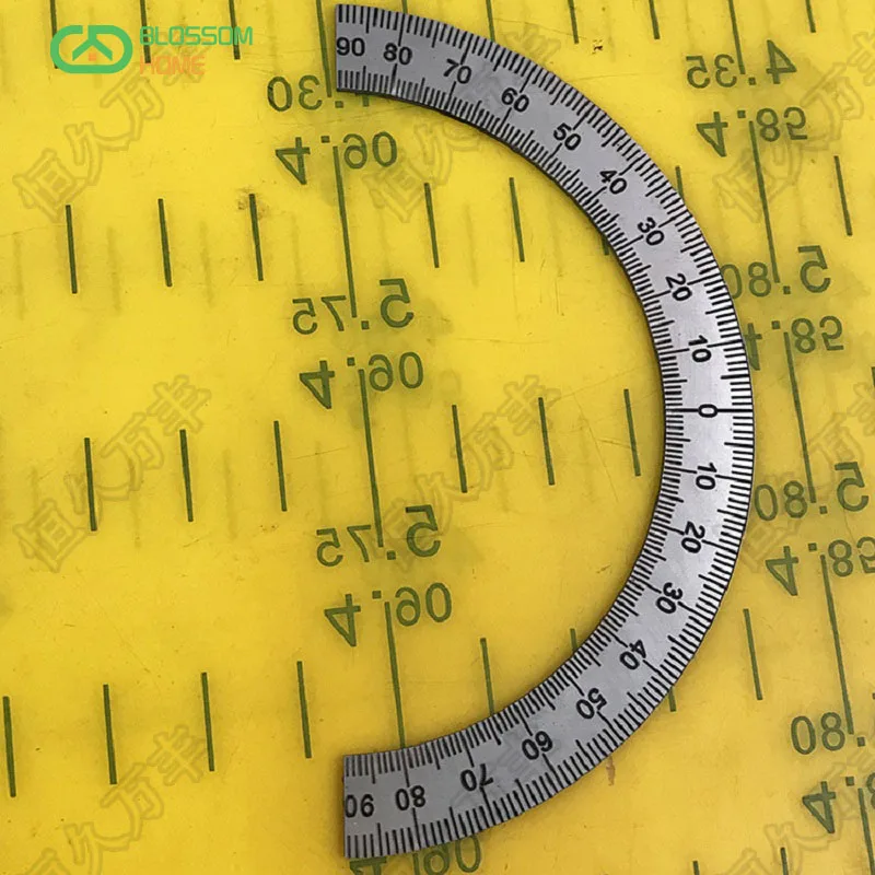 Diameter 95mm,Thickness 1mm,Semi-Circular Scale Semi-Circular Scale Stainless Steel Scale Angle Plate Semi-Circle Angle Ruler