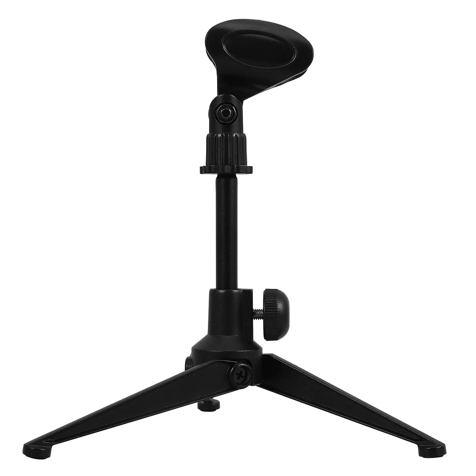 

Zinc Alloy Desktop Microphone Stand Foldable Tripod Stable Adjustable Holder for Home Office Use Desktop Mic Stand