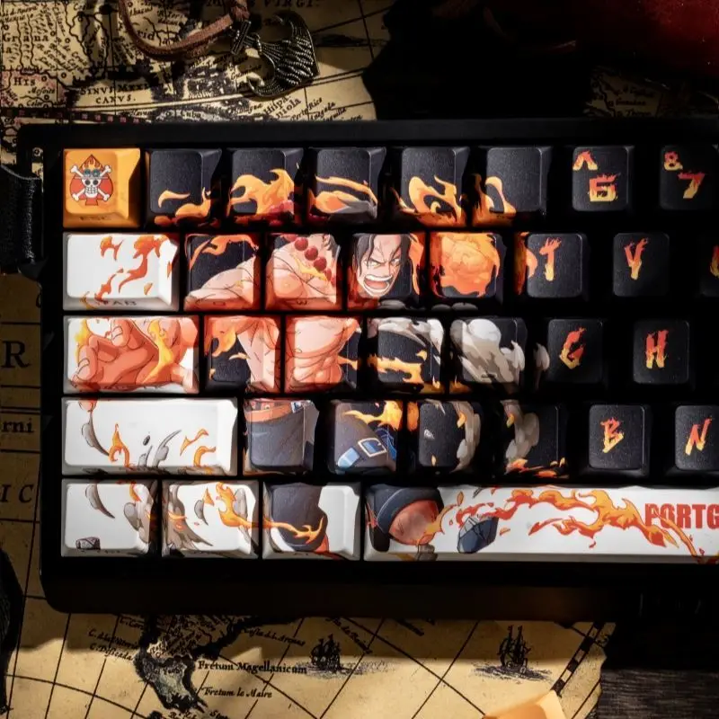 

146 Keys Ace Keycaps Anime Key Cap Set Cherry PBT Customized Key Cap 146 Keys for Mechanical Keyboard Made68 Mad68 Wooting 60