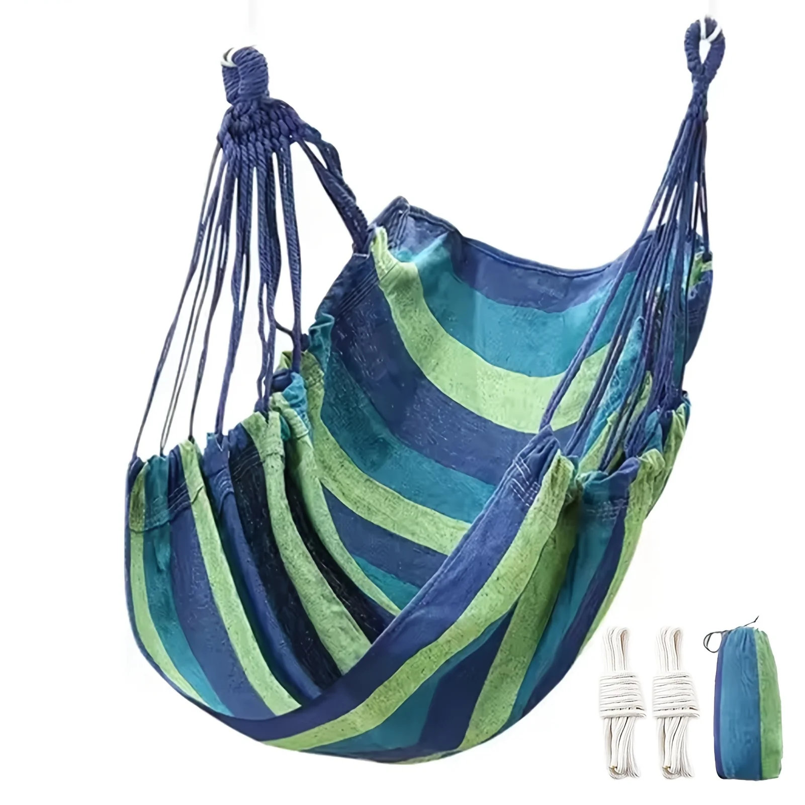 Portable Outdoor Hammock Swing Chair, Sturdy & Comfortable Hanging Chair, Durable for Yard, Patio, Camping image 6