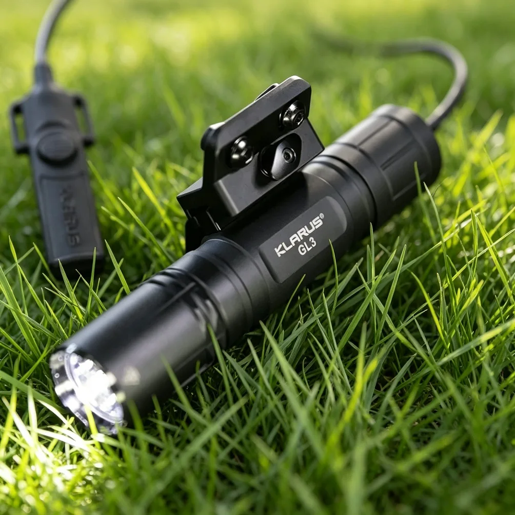 Klarus GL3 Tactical Flashlight 2100LM LED Rechargeable Torch with M‑LOK Mount Remote Switch for Hunting Patrol Outdoor Use