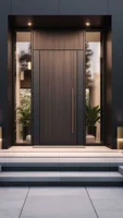 Affordable Villa Residential Door High Quality Luxury Modern Security Doors with Smart Lock Aluminium Alloy Entrance Doors 3