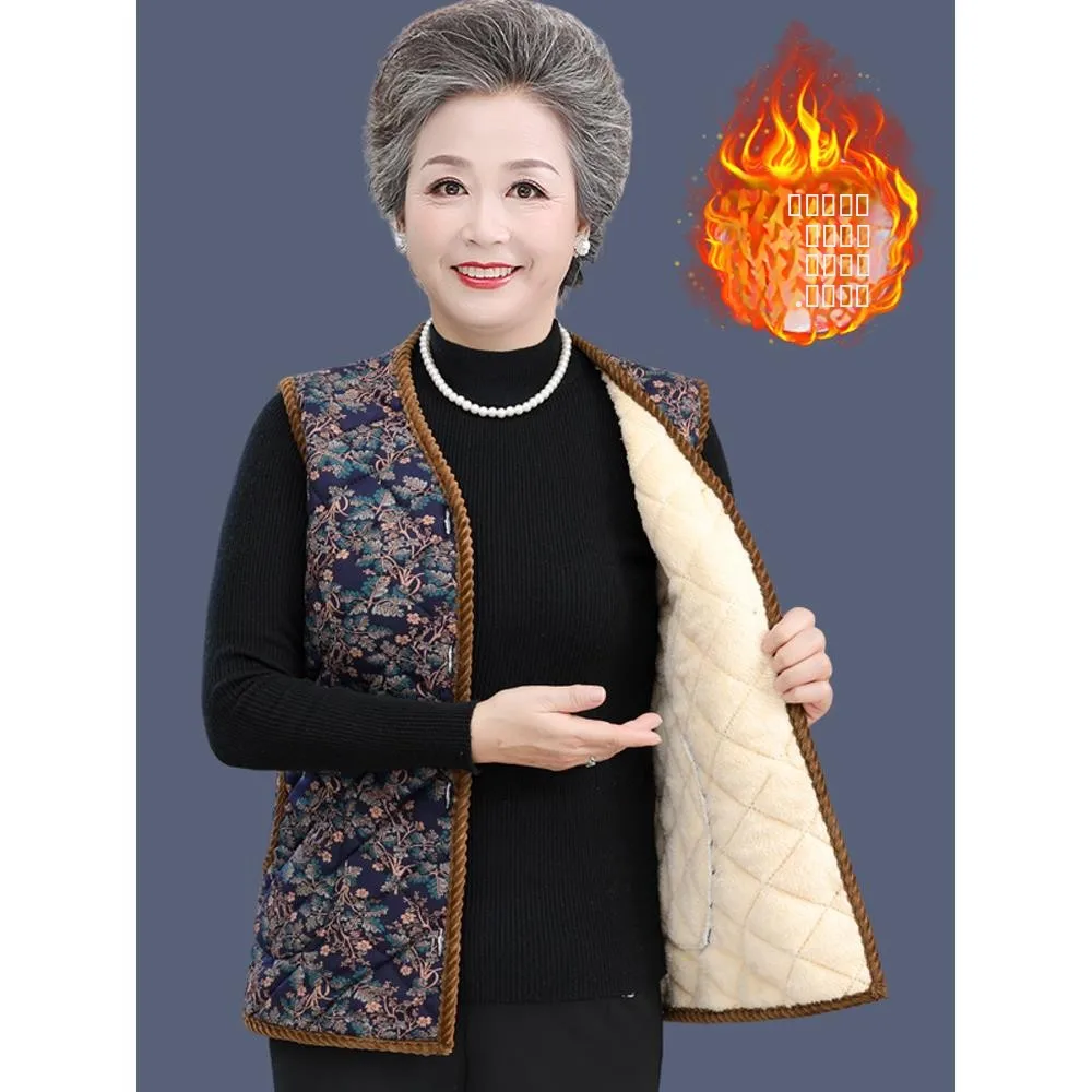 

Утепленный флисовый жилет для женщин: модный свободный кардиган на пуговицах для осени и зимы, верхняя одежда для женщин среднего возраста