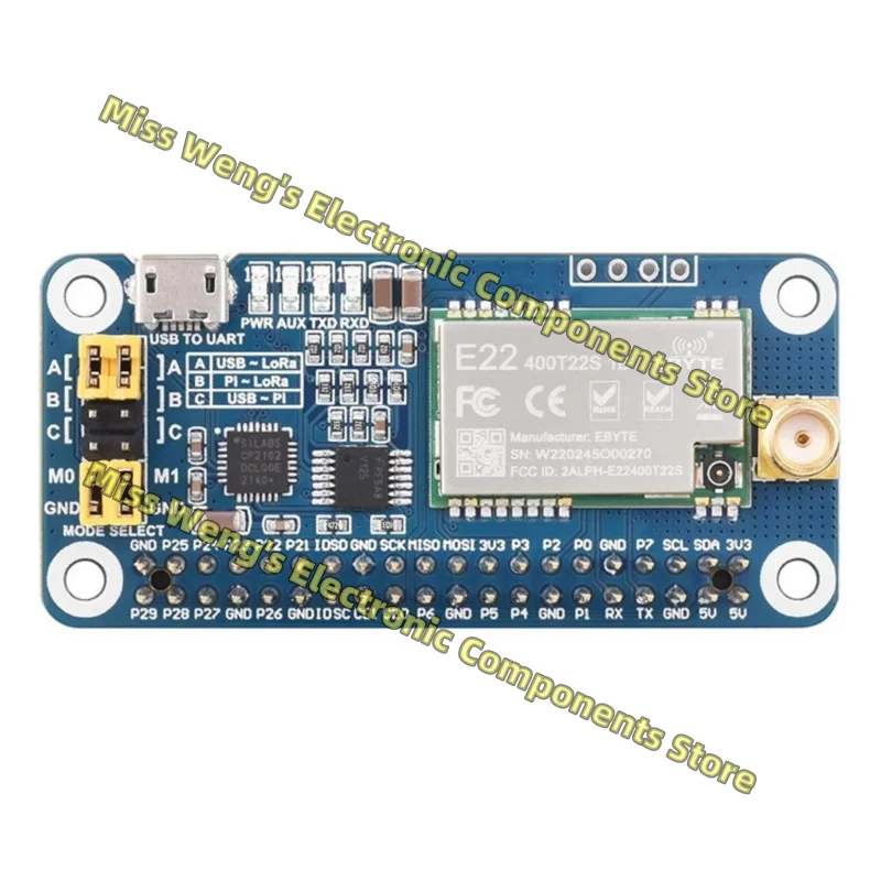 Плата расширения LoRa SX1268/1262, беспроводной модуль, частота 433/470/868/915 МГц