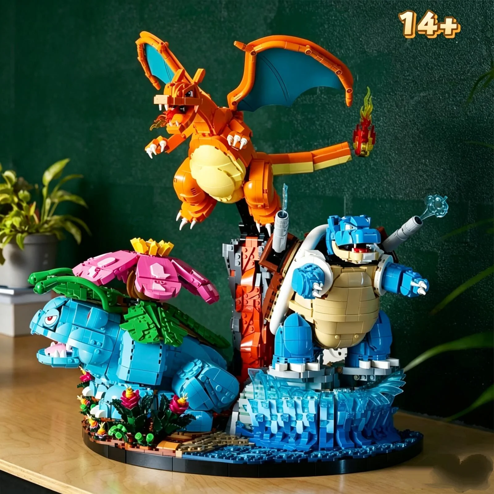Nouveauté 2026 : 6838 pièces – Jeu de construction classique de films et de jeux, modèles Pokémon (Venusaur, Charizard, Blastoise) 72153 – Jouet pour collection ou cadeau