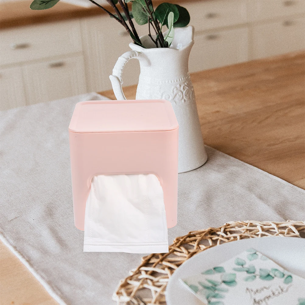 

2Pcs Tissue Box Holder Storage Facial Tissues Cube Boxes Paper Wipe Container Baby ganizer Simple Design Multifunctional Home