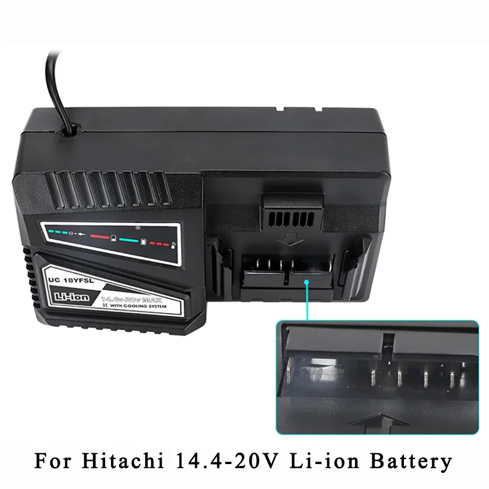 UC18YSFL ładowarka akumulatora litowo-jonowego prąd ładowania 4.5A dla Hitachi 14.4V 18V BSL1830 BSL1430 wiertarka elektryczna akcesoria do śrubokręta