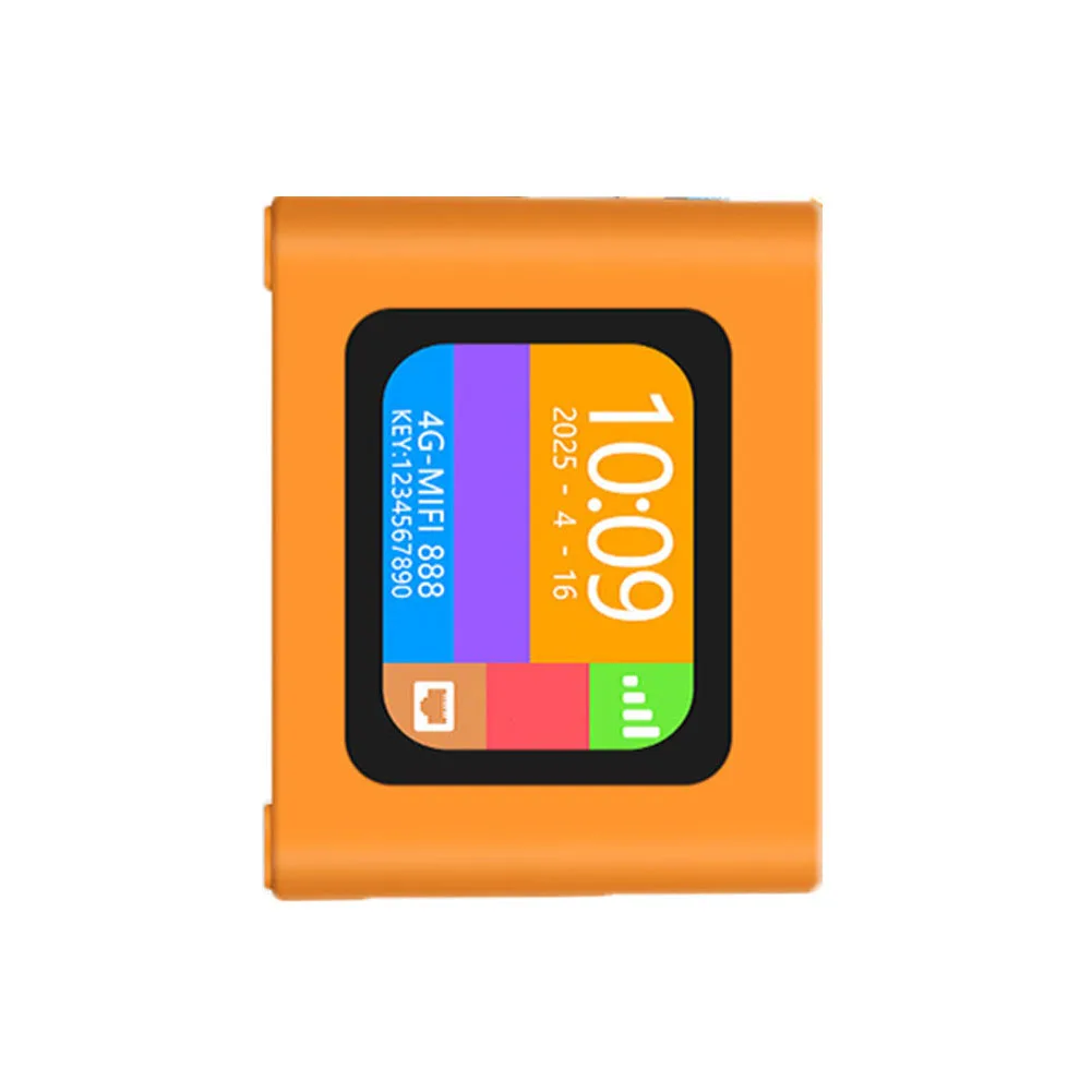 1 Pcs Portable 4G WiFi 6 Router: SIM Slot Enhanced Orange ABS Connectivity For RJ45 Port  Optional Battery Portable Accessories view 3