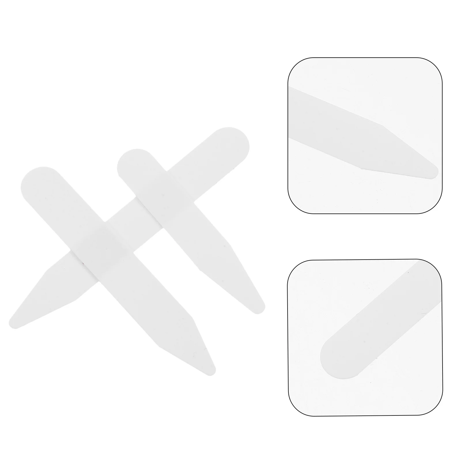 200 قطعة من الياقة البلاستيكية التي يبقى لدعم قميص الرقبة، مثبت إدراج استبدال عظم طوق النايلون الأبيض #1