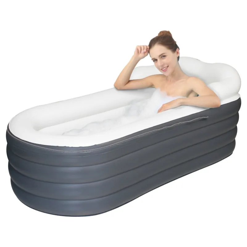 Inflatable Bathtub Foldable Adult Bathtub Full Body Bath Tub Large Portable Plastic Small Apartment Can Sit and Lie