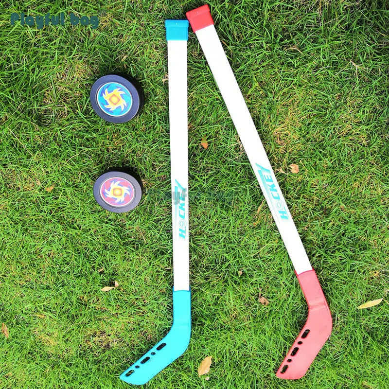 Entry-Level Plastic Roller Hockey Set For Children 70CM Hocky Stick Puck Outdoor Exerciese Kid Sports AMB153