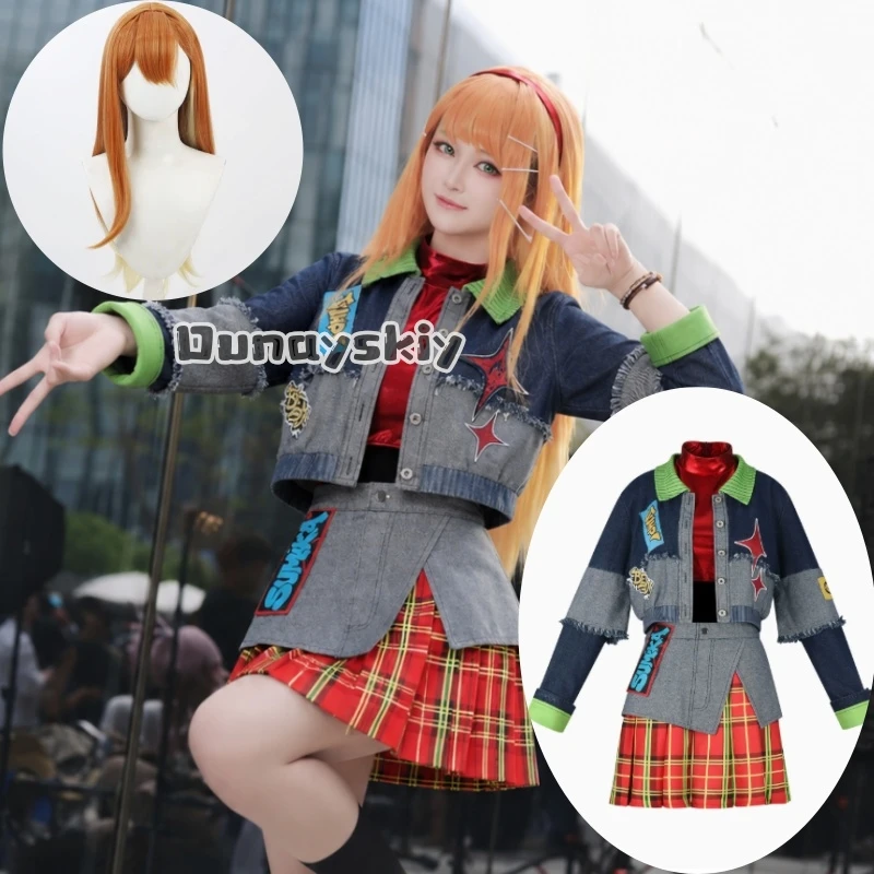 KS*23Anime Game Gakuen IDOLM@STER Cosplay Shiun Sumika Fashion Y2K Idol Uniform Jirai Kei Dress Coat Wigs Halloween Christmas