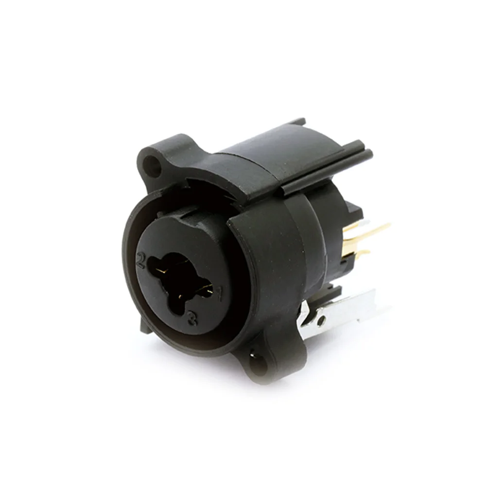 10pcs/lot 7 PIN Straight Dual Function Audio Connector 6.35mm Jack + XLR Socket Female Panel Mount Chassis Connector Terminal