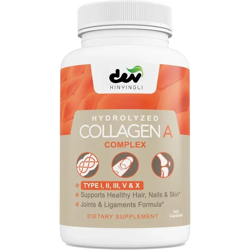 

Hydrolyzed collagen dietary supplement - anti-aging | supports healthy hair, nails, and skin | joints and toughness