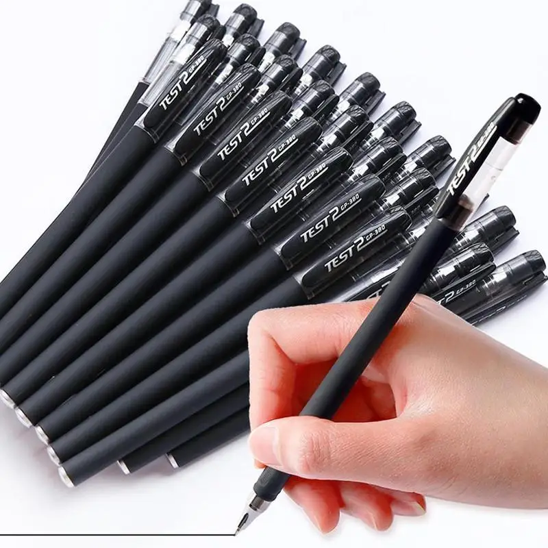 pacote-com-12-24-36-canetas-gel-pretas-canetas-de-tinta-gel-de-05mm-canetas-rollerball-para-anotacoes-material-de-escritorio-e-escolar-tinta-preta
