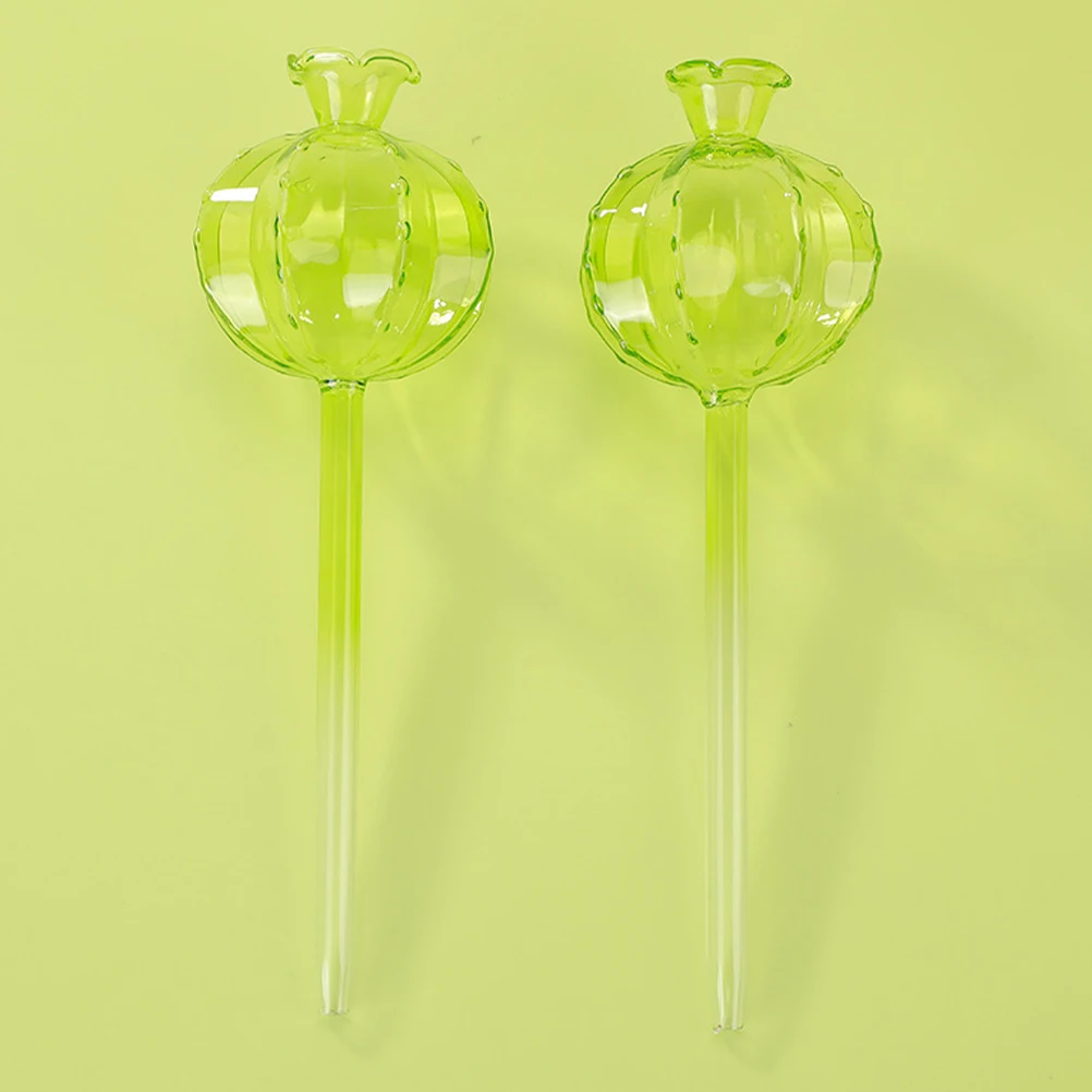 2 قطعة لمبة زجاجية على شكل صبار لطيف على شكل زهرة أوتوماتيكية للنباتات الداخلية لمبة نباتية ذاتية النظام