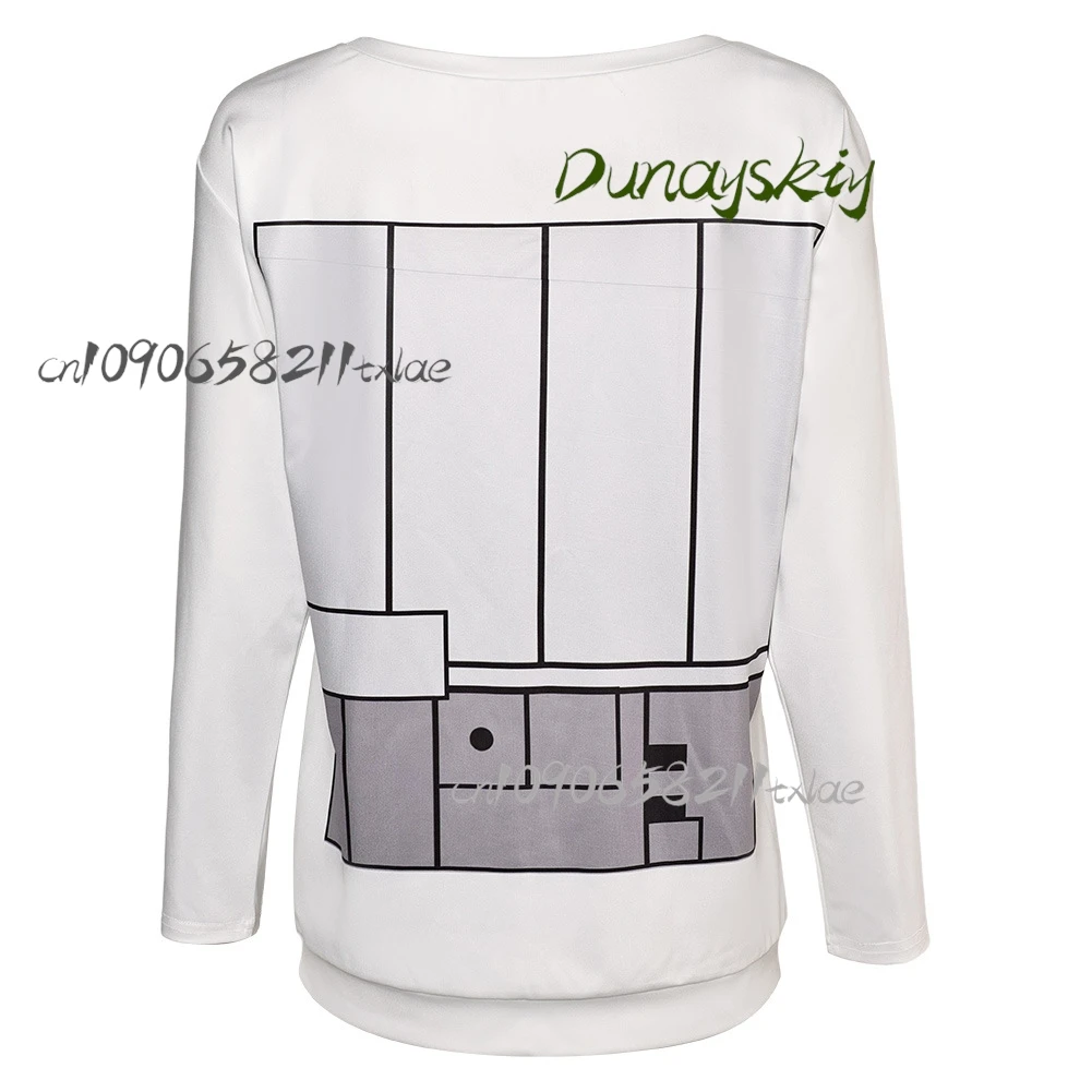 Momo Ayase Cosplay Costume Anime Dandadan White Long Sleeved Shirt Hoodie Outfits Halloween Carnival Party Customized