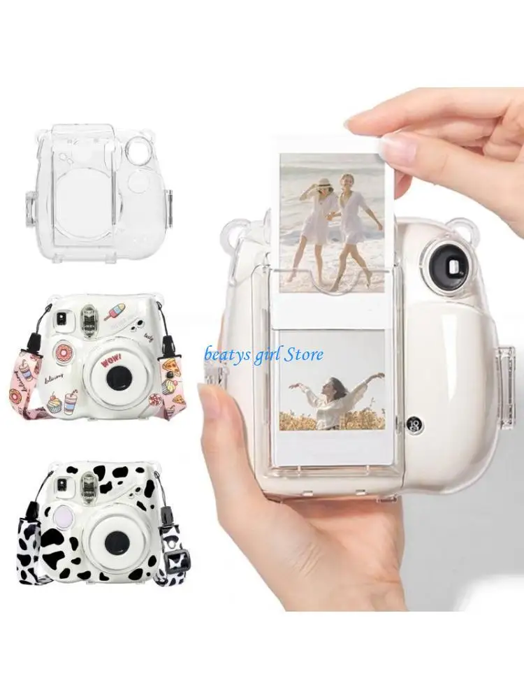 

C7AB Clear Camera Case for 7+ Camera Bags Protections PC Bag Fashion Pattern