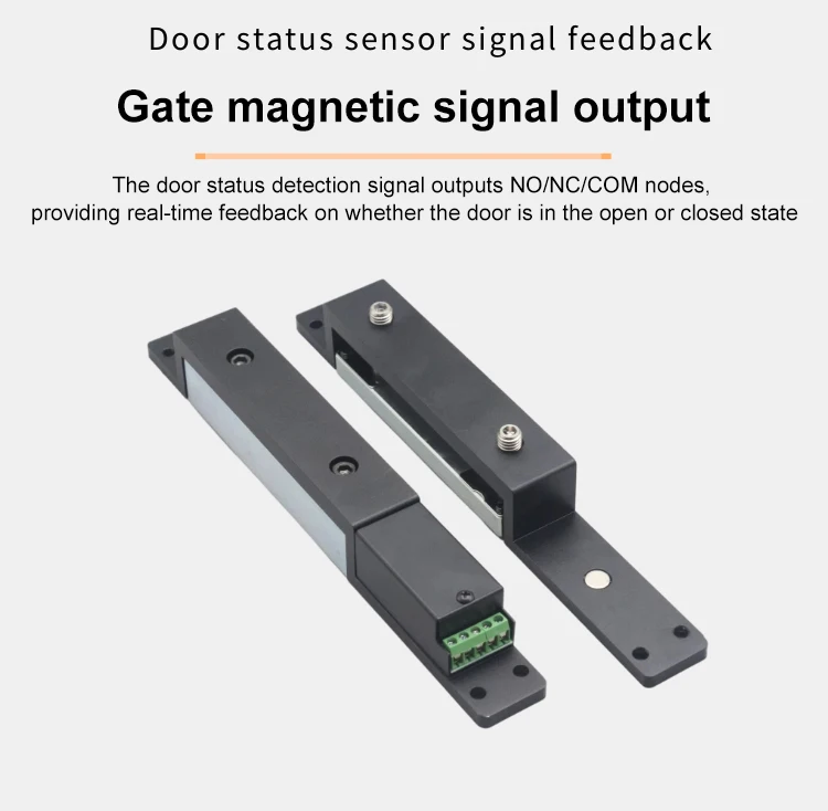 Imagem -06 - Elétrica Shear Porta Fechadura Magnética Anti Theft Lock para Sistema de Controle de Acesso ao ar Livre Fios Feedback Sinal Dc12 24v 1200kg