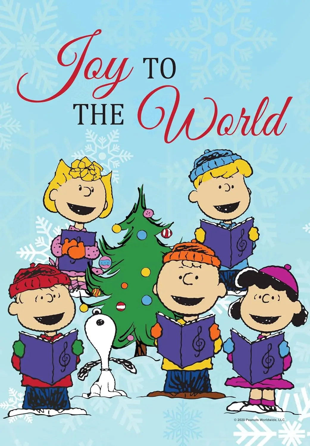 Peanuts Joy to the World Garden Flag, 12.5