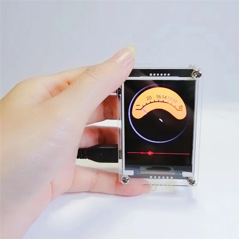 【CALIENTE】Indicador de nivel de ritmo de espectro musical de 1,3 pulgadas activado por voz Medidor de VU HD LCD Color analógico multimodo soporte GPS