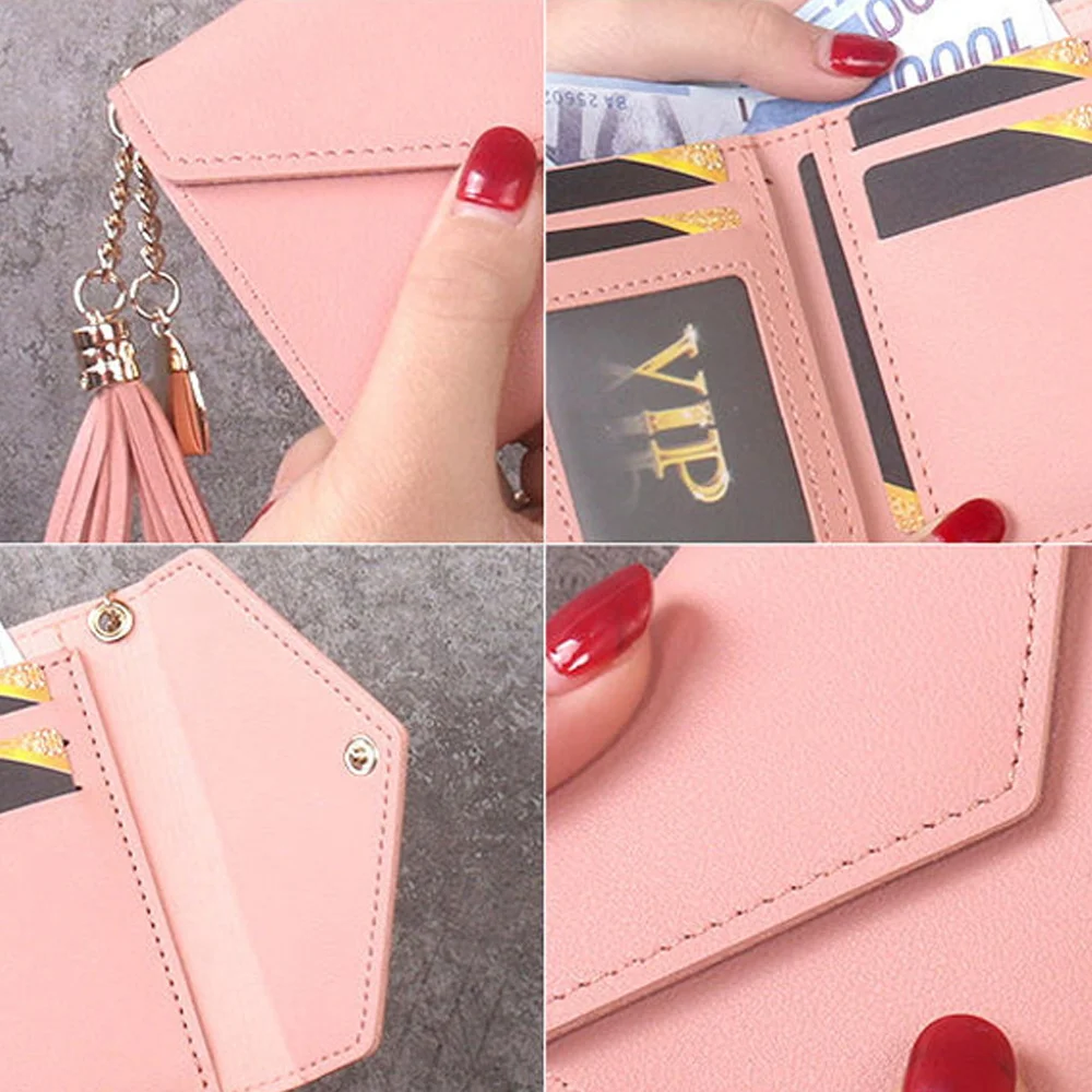 Women Leather Mini Wallet Card Holder Organizer Coin Purse Holders Clutch ID Credit Bank Pocket Case Cover Wallets Men Money Bag