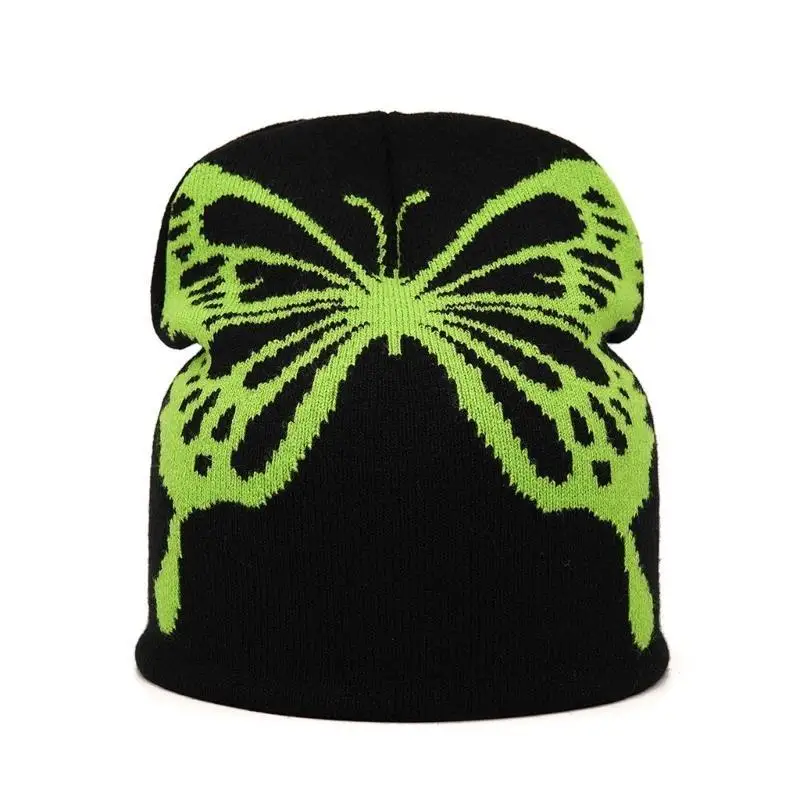

39BD Knit Hat Pullover Warm Skull Caps Knitted Hat Party Club Accessories