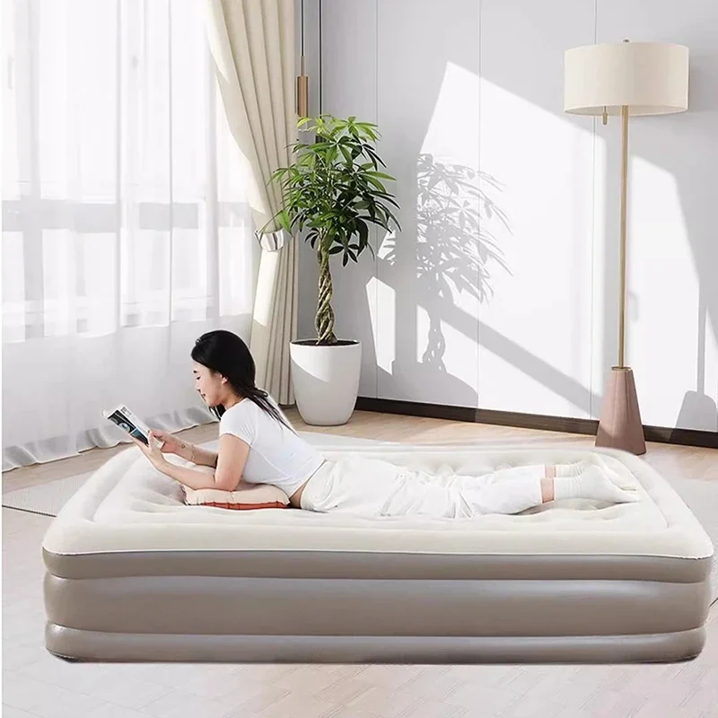 ChimUnique-Siège Gonflable Simple King Size, Lit de Camping Doux et Confortable, Mobilier Moderne