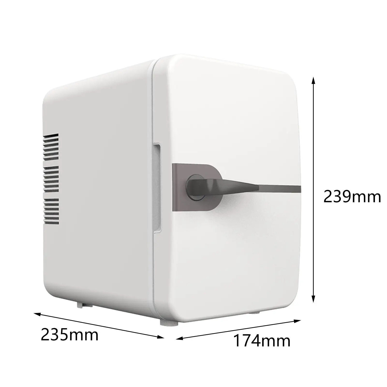 6L Mini Fridge Freestanding Beverage Refrigerator Cooler Adjustable Temperature USB Plug for Livingroom Dorm Bedroom Desktop