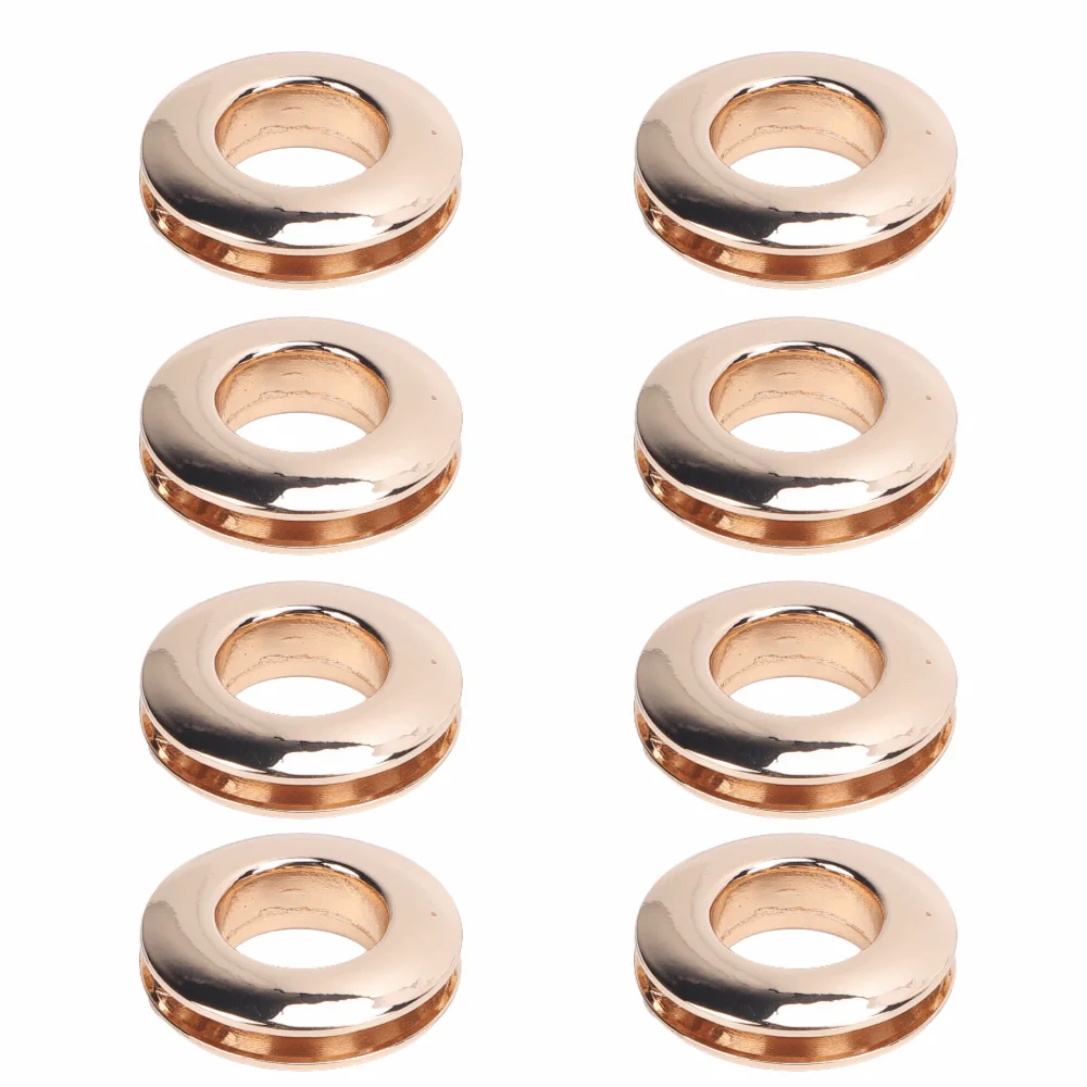 8pcs Portable 1/2 Inch Metal Eyelets Kit Round 13.8mm Screw Ring Grommets Gold/Silver Screw-in Eyelets Curtain Purse