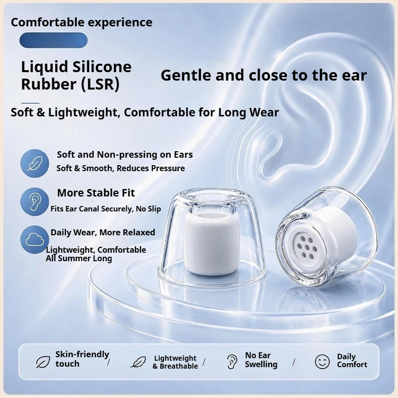 for Sony WF-1000XM6 /XM5/4/3 New Liquid Silicone Ear tips Earbuds Earphone Case Noise-canceling Bean Ear Cap Anti-slip Earplug view 3