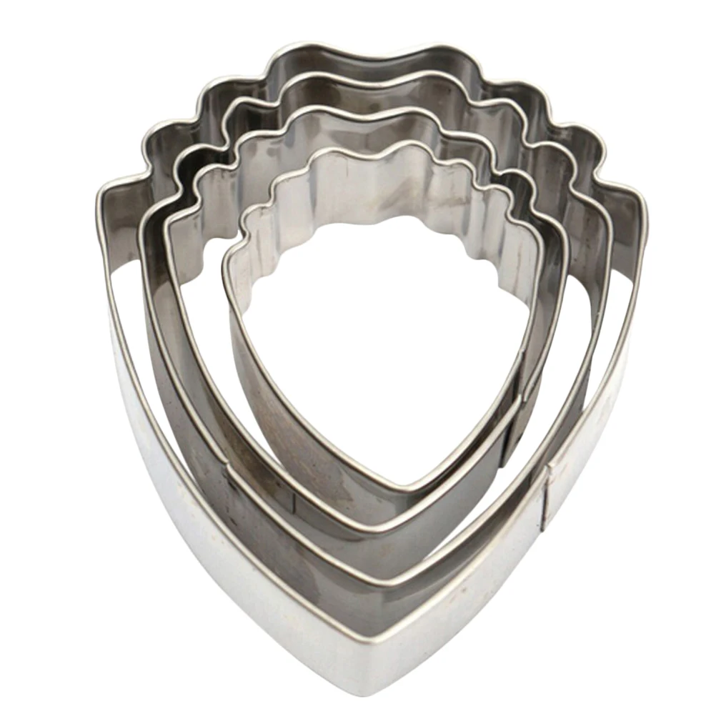 

4 pcs Cookie Cutters Metal Biscuit Chocolate Cookie Molds Fondant Baker Tools Nonstick Fondant Cutters Reusable