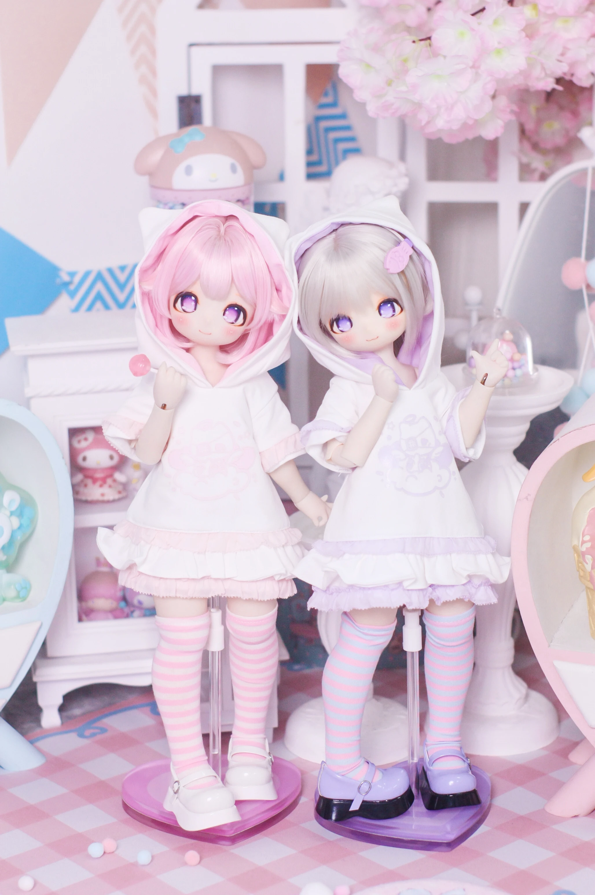 

BJD doll clothes suitable for 1/4 size mdd msd Cat sweatshirt clothes doll accessories (1 points)