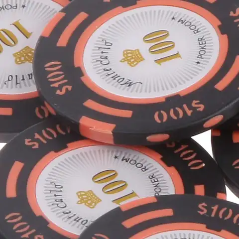 100 파라 가치 포커 룸 라벨 카지노 클레이 칩 10개 팩