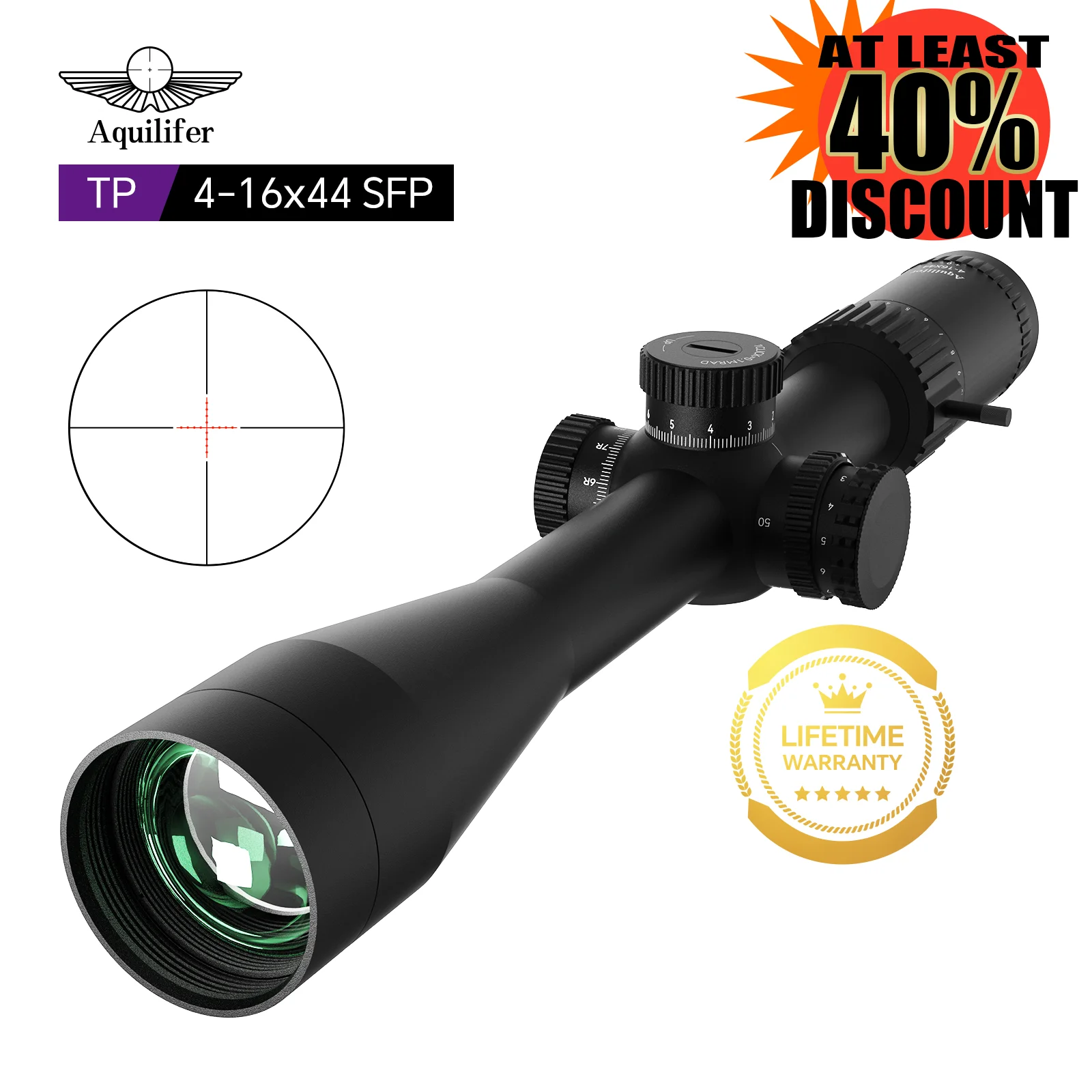 

Aquilifer 4-16x44 SFP Rifle Scope Optical for AR15 AK Hunting and Shooting Gun Accessories