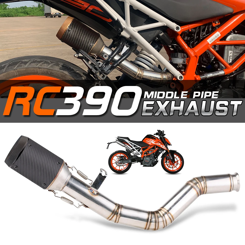 オートバイ排気システム-エスケープ-デューク125-250-390-rc390-rc250用-ハイポジションミドルリンクパイプマフラー