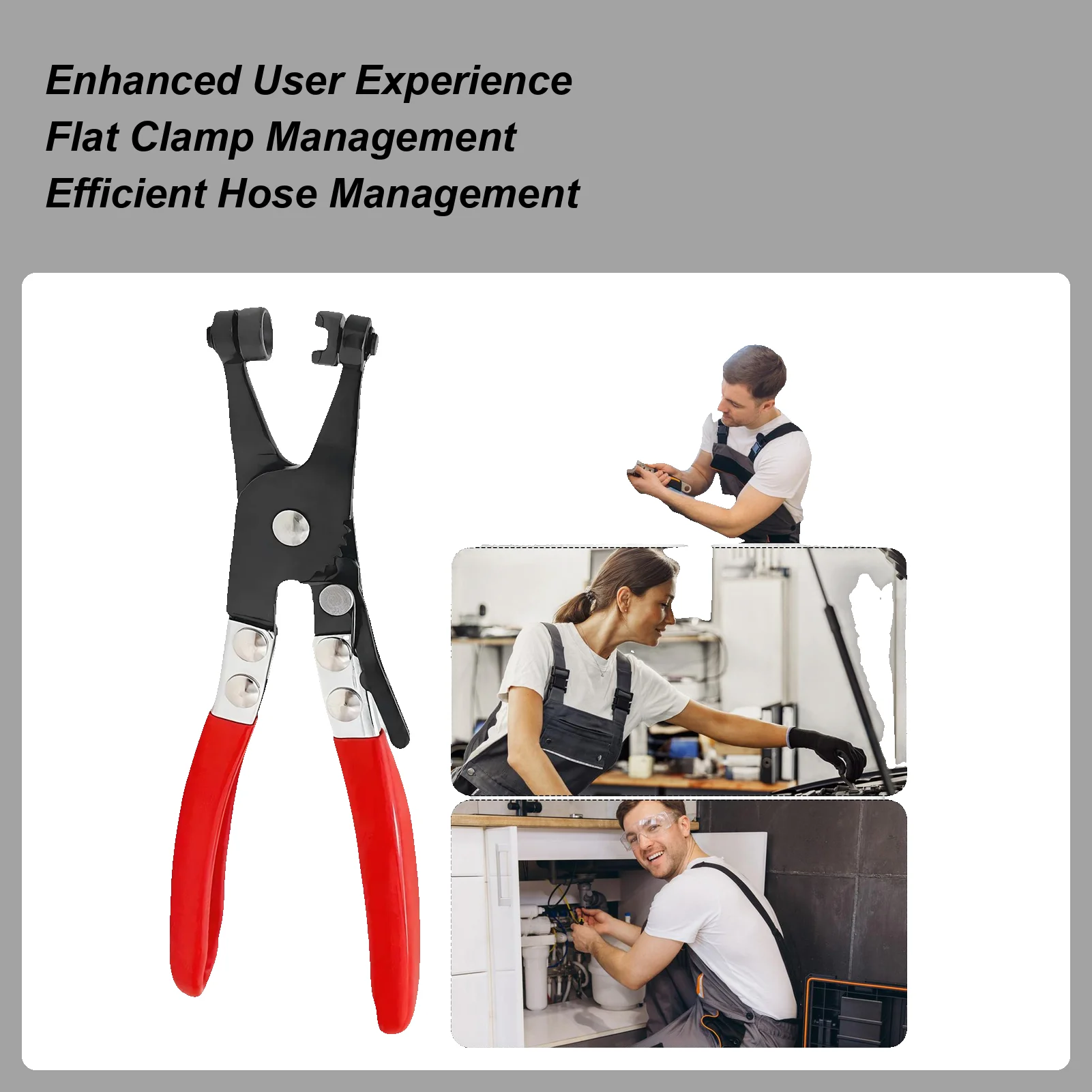 

Hose Pliers Heavy Duty Professional Non-Slip Auto Supplies with Handle Ear Clamp Pliers for Car Repair Motorcycle Maintenance
