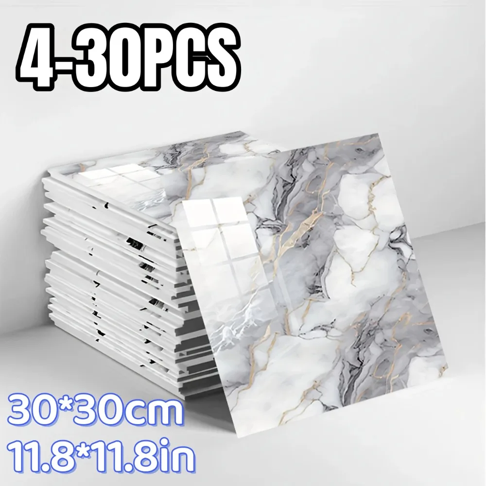 

Premium Tile Effect Self-Adhesive Foam Wall Stickers Waterproof Moisture-Proof Wallpaper Home Decor for Kitchen Bathroom Ceiling