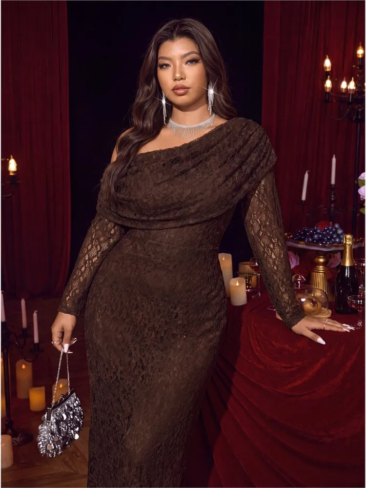 Picture 4: XL-4XL Plus Size Clothes Dresses Women Spring Autumn Robes Long Sleeve Street Style Casual 3XL Big Size Maxi Dress Oversized