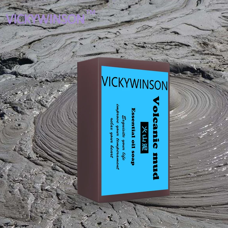 Handmade Soap 50g Volcanic Mud Deep Cleaning Remove Grease Moisturizing Handcrafted Soap