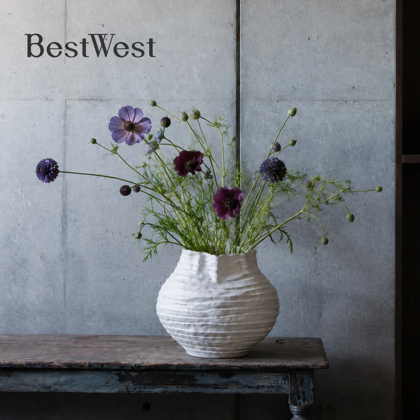 YFY Ceramic Vase Ornament Flower Ware Wabi Sansan Wind Ware Chinese Living Room Floor Decorative Art Pottery Pot