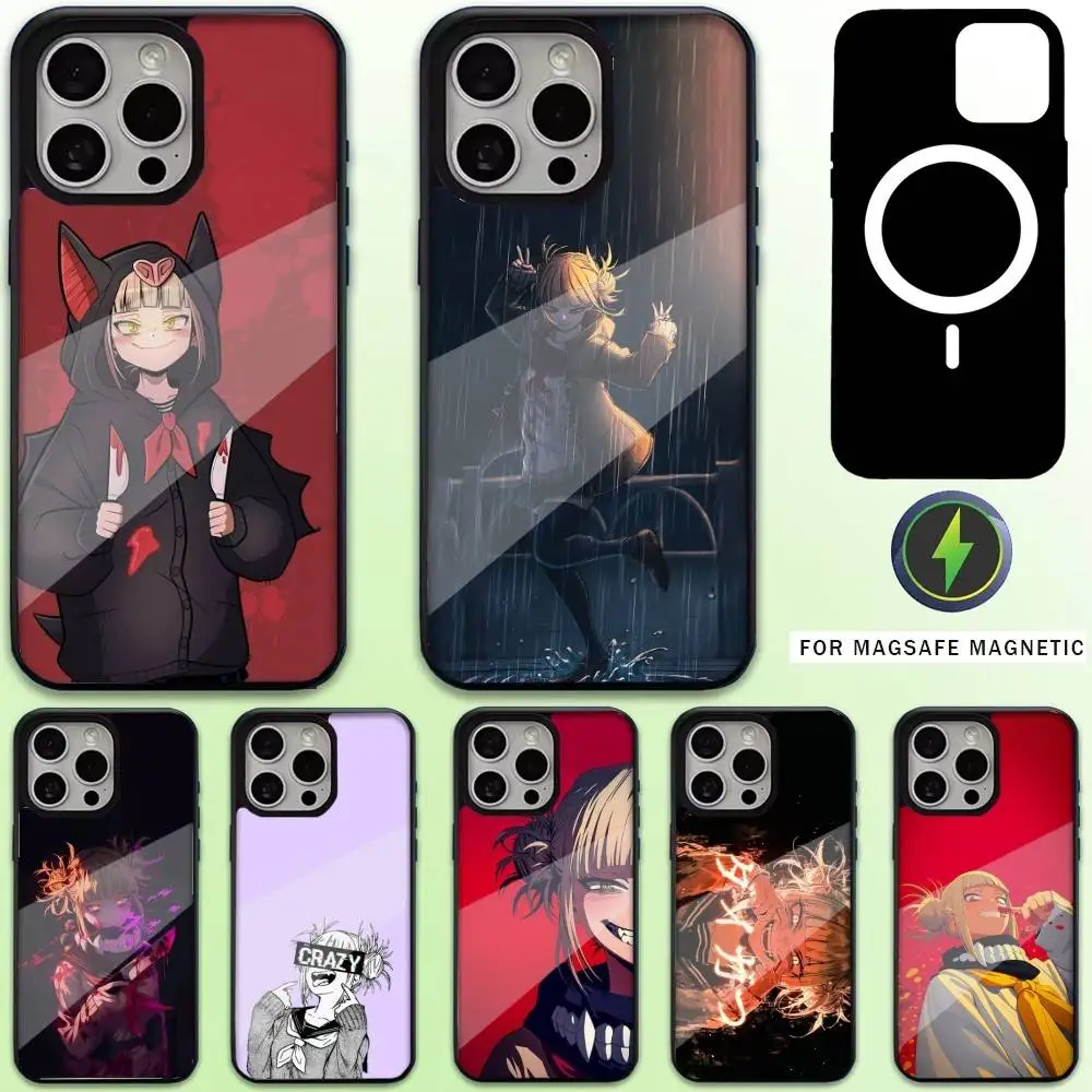 Toga Himiko My Hero Handyhülle für iPhone17,16,15,14,13,12,11 Plus, Pro Max magnetisch für Magsafe Wireless Charging