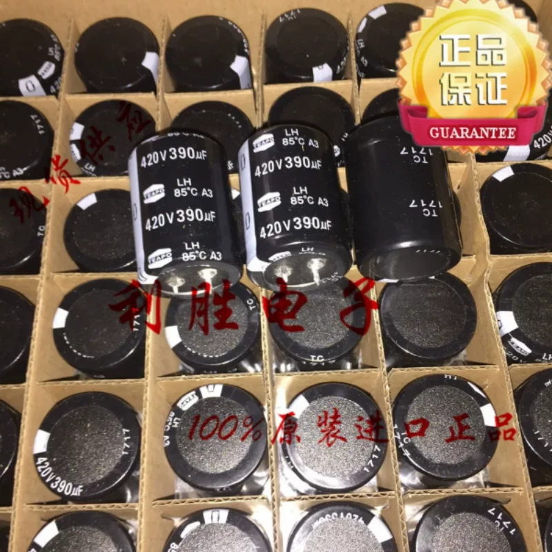 5-30-pecas-capacitor-taiwan-zhibao-390uf-420v390uf-30-40-lh-85-graus-substituicao-para-400v390uf
