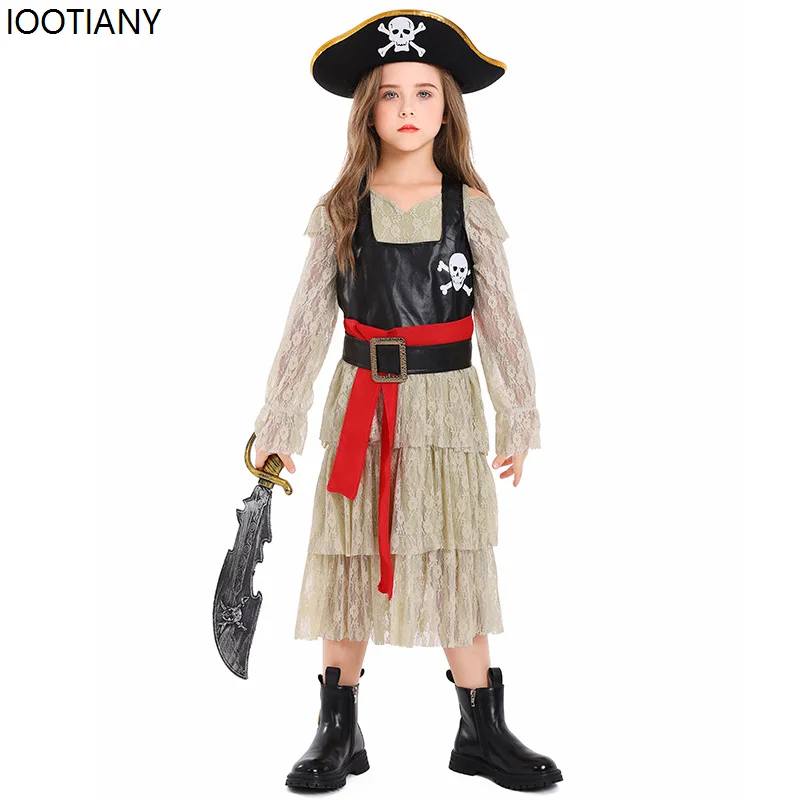 Halloween Medieval Navigator Fancy Dress Pirate Cosplay Costumes Carnival Festival Birthday Party Stage Performance Pirate Dress