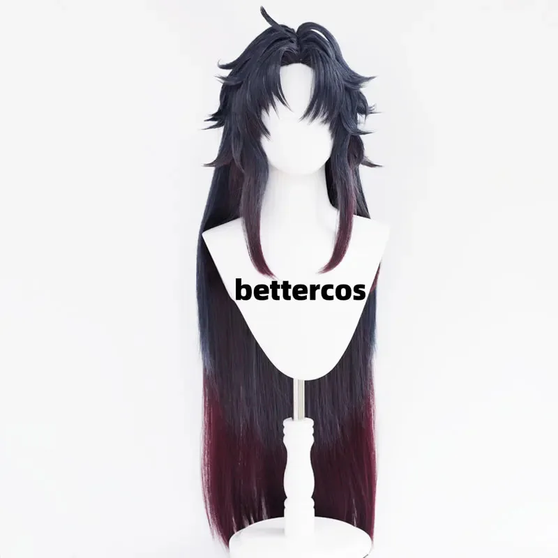 2025 22-Spiel Honkai Star Rail Blade Langer blauer Farbverlauf Dunkelrot Hitzebeständiges Haar Synthetische Cosplay + Perücke