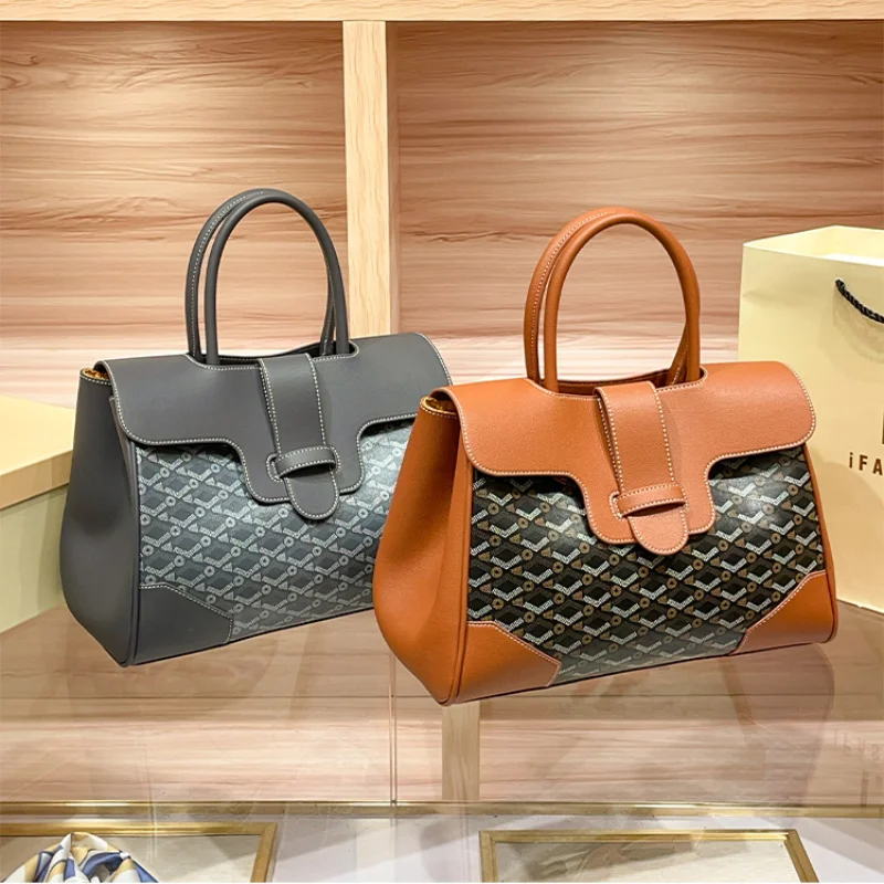 Light Luxury Fashion Brand Dogtooth Saigon High-end Women's Large Capacity Tote Handbag Commuting Versatile Shoulder Bag