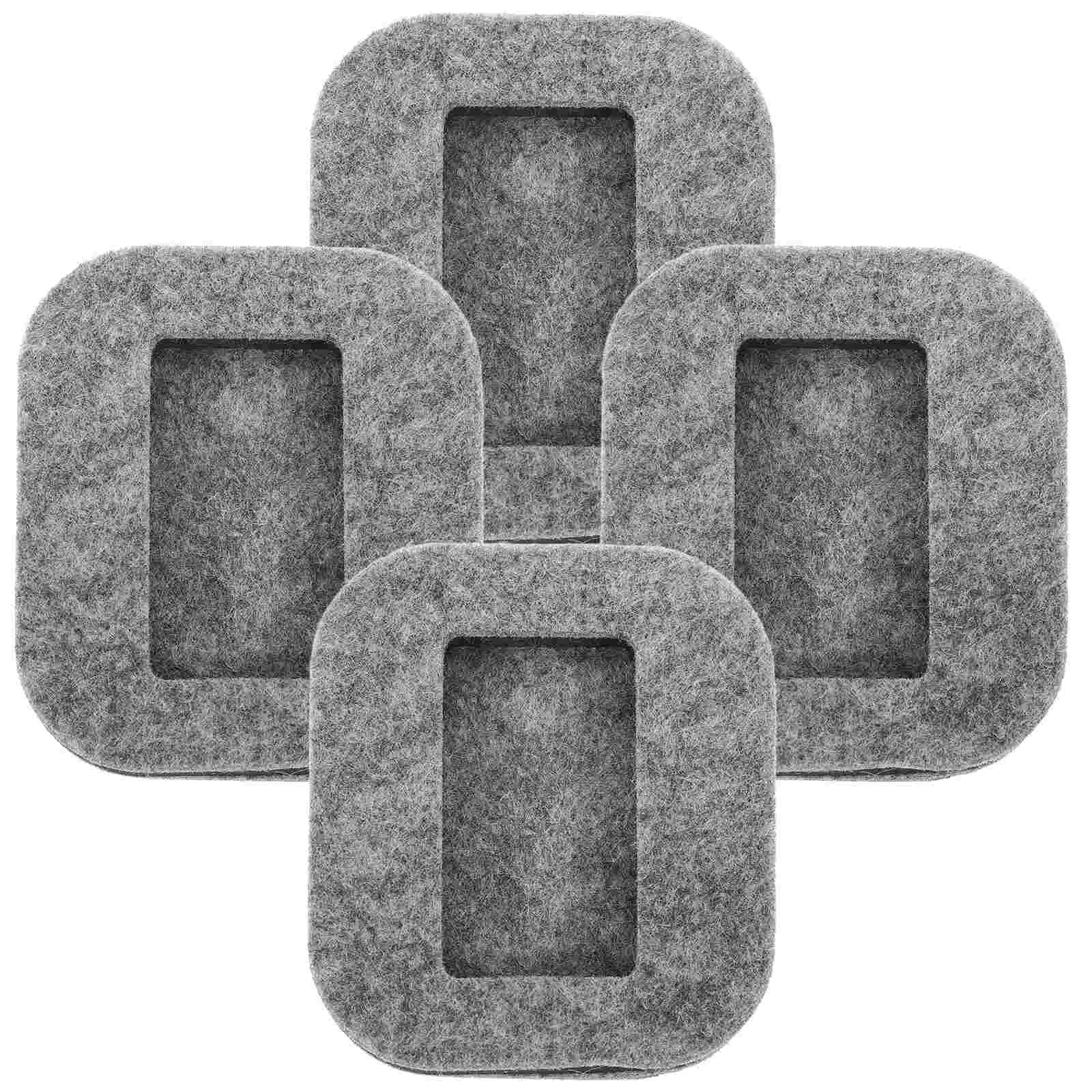Borracha Roller Cup Caster, móveis Coasters, Floor Card, Rolhas de cadeira, Feltro Wheel Table, 4 pcs