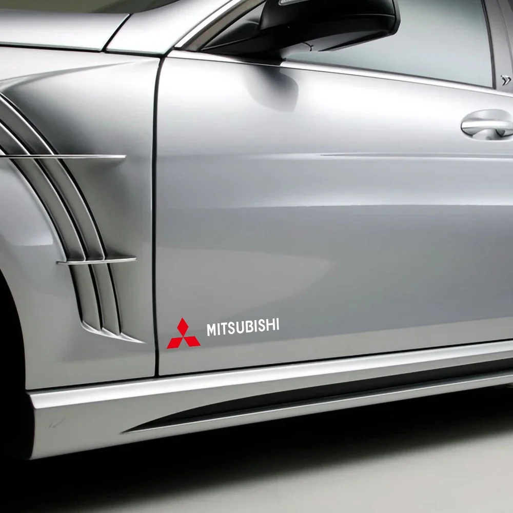 2PCS Car Vinyl Reflective Sticker Rearview Mirror Body Door Decor Decal For Mitsubishi Ralliart Lancer EX Outlander 3 Pajero ASX