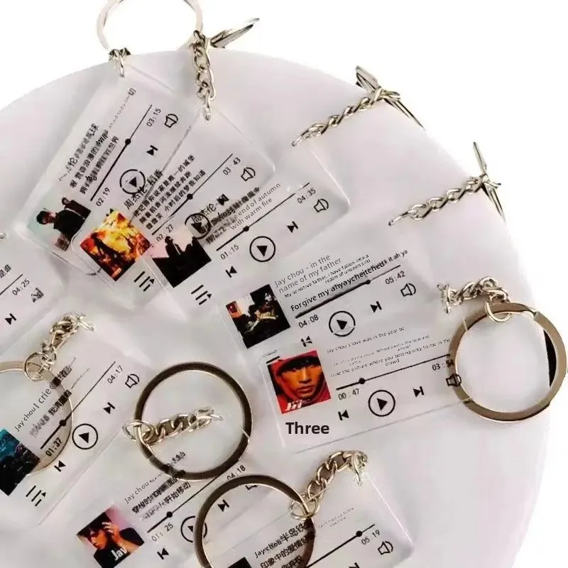 Jay Chou ألبوم غنائي سلسلة مفاتيح مصنوعة من الأكريليك المشاهير الحفل تذكارية هدية المفاتيح مجوهرات اكسسوارات المصنوعة في الصين #3
